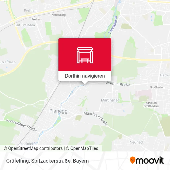 Gräfelfing, Spitzackerstraße Karte