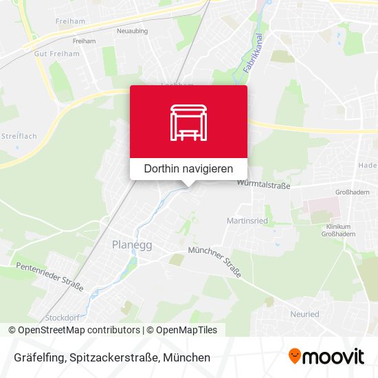 Gräfelfing, Spitzackerstraße Karte