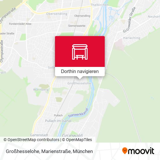 Großhesselohe, Marienstraße Karte