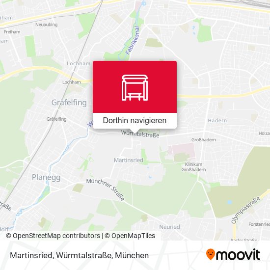 Martinsried, Würmtalstraße Karte