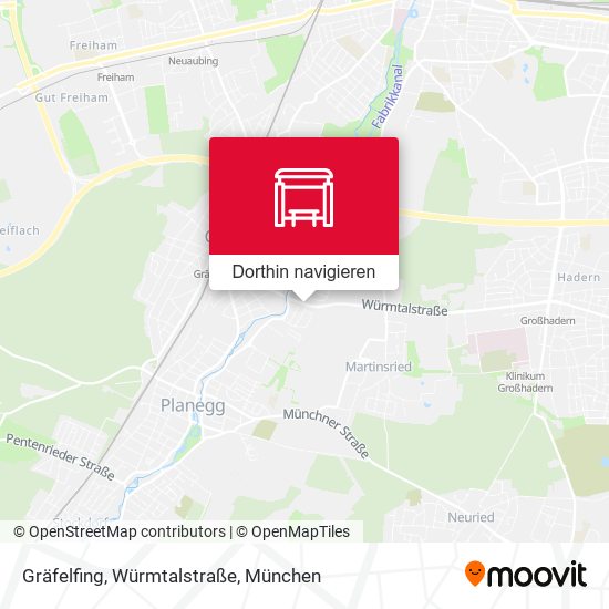 Gräfelfing, Würmtalstraße Karte