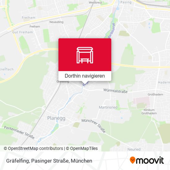 Gräfelfing, Pasinger Straße Karte
