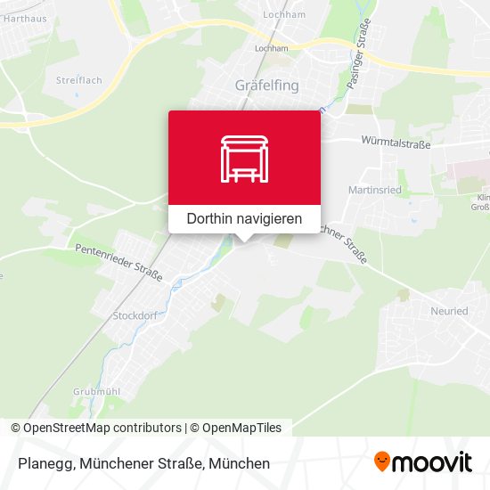 Planegg, Münchener Straße Karte