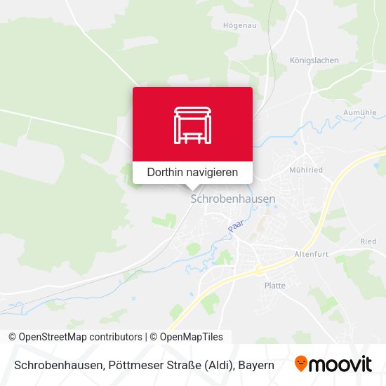 Schrobenhausen, Pöttmeser Straße (Aldi) Karte