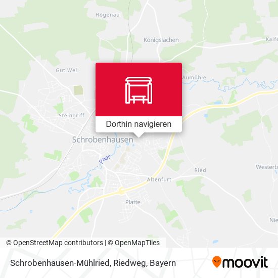 Schrobenhausen-Mühlried, Riedweg Karte