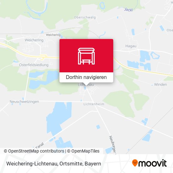 Weichering-Lichtenau, Ortsmitte Karte
