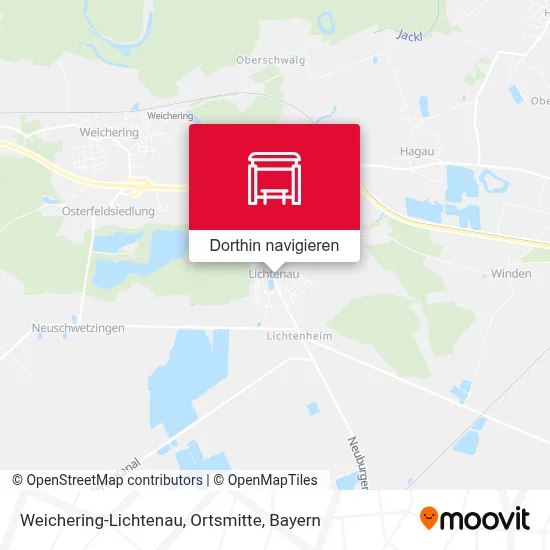 Weichering-Lichtenau, Ortsmitte Karte