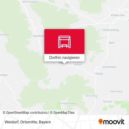 Weidorf, Ortsmitte Karte