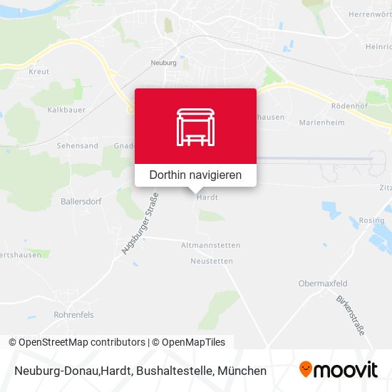 Neuburg-Donau,Hardt, Bushaltestelle Karte