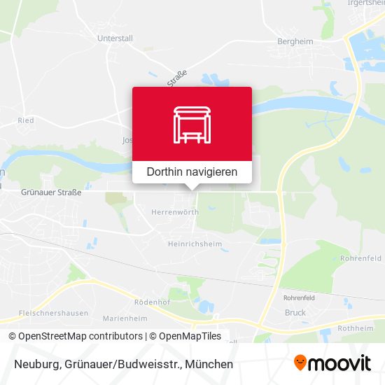 Neuburg, Grünauer/Budweisstr. Karte