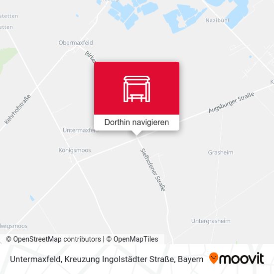 Untermaxfeld, Kreuzung Ingolstädter Straße Karte