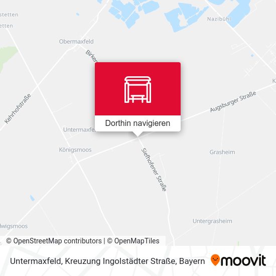 Untermaxfeld, Kreuzung Ingolstädter Straße Karte