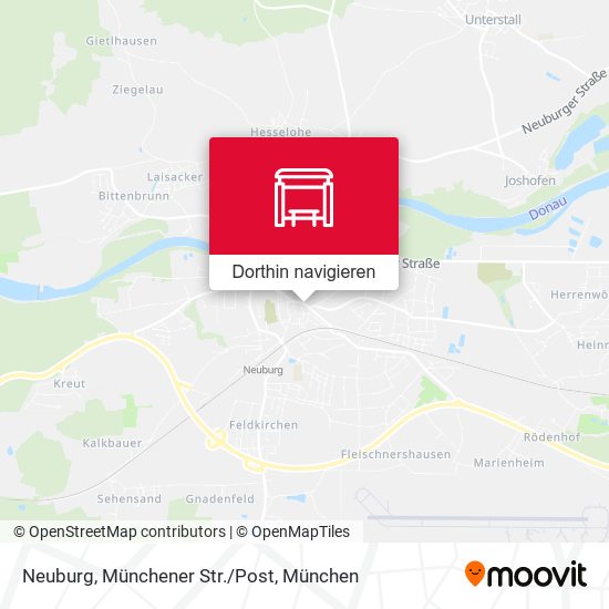 Neuburg, Münchener Str./Post Karte