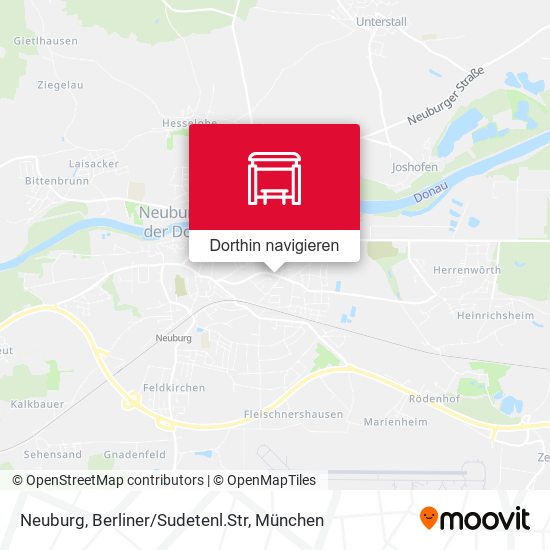 Neuburg, Berliner/Sudetenl.Str Karte