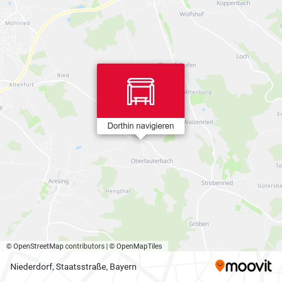 Niederdorf, Staatsstraße Karte