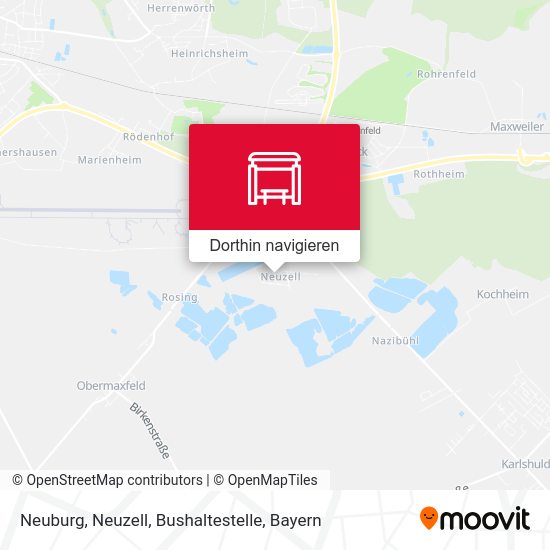 Neuburg, Neuzell, Bushaltestelle Karte