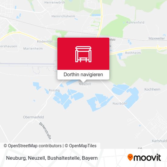 Neuburg, Neuzell, Bushaltestelle Karte