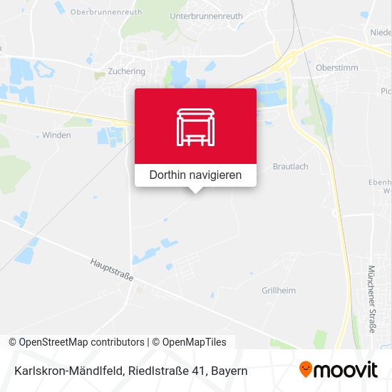 Karlskron-Mändlfeld, Riedlstraße 41 Karte