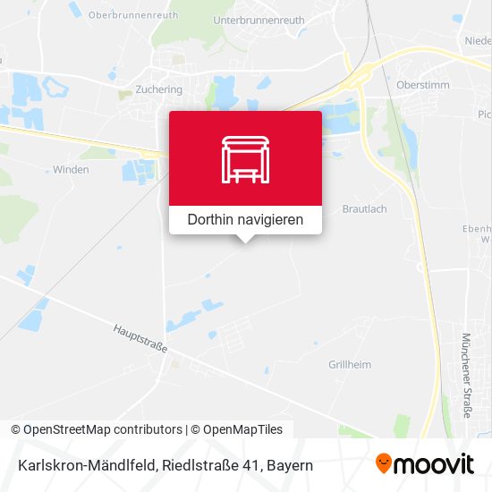 Karlskron-Mändlfeld, Riedlstraße 41 Karte