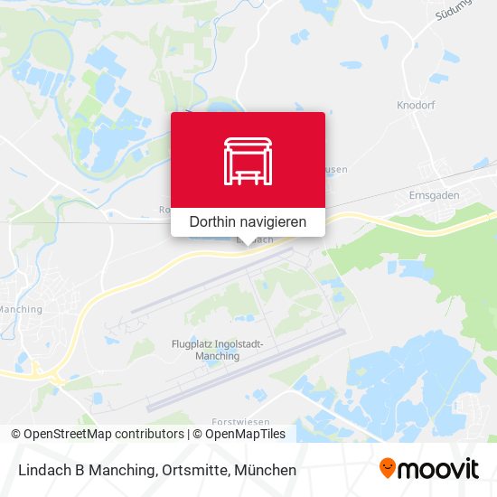 Lindach B Manching, Ortsmitte Karte