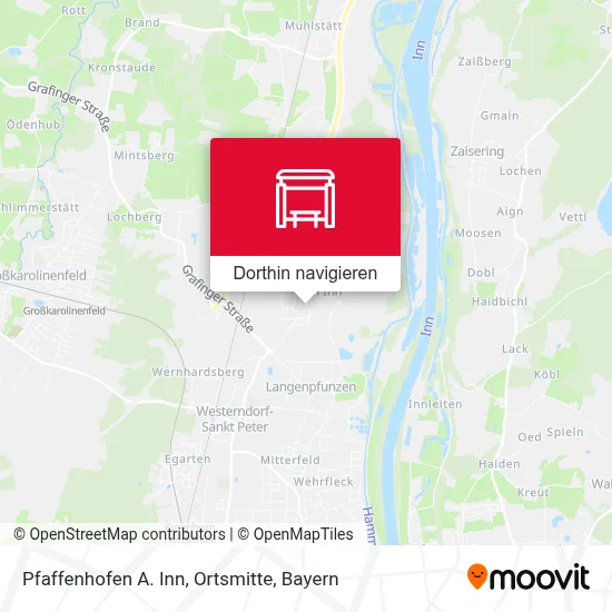 Pfaffenhofen A. Inn, Ortsmitte Karte