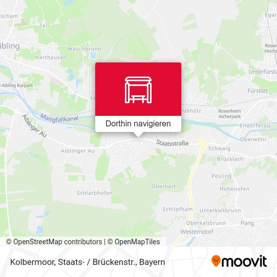 Kolbermoor, Staats- / Brückenstr. Karte
