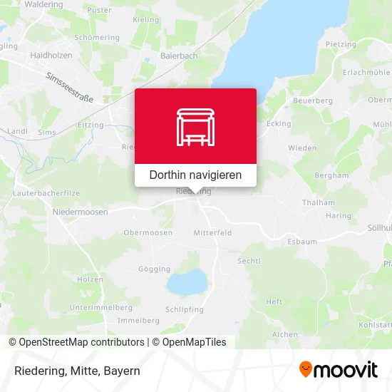 Riedering, Mitte Karte