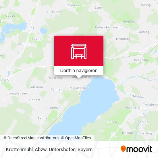 Krottenmühl, Abzw. Untershofen Karte