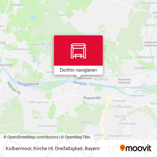 Kolbermoor, Kirche Hl. Dreifaltigkeit Karte