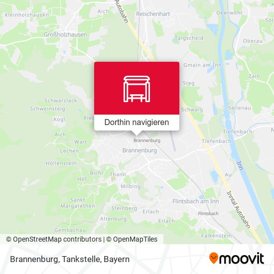 Brannenburg, Tankstelle Karte