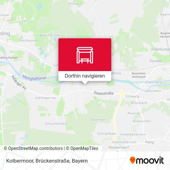 Kolbermoor, Brückenstraße Karte