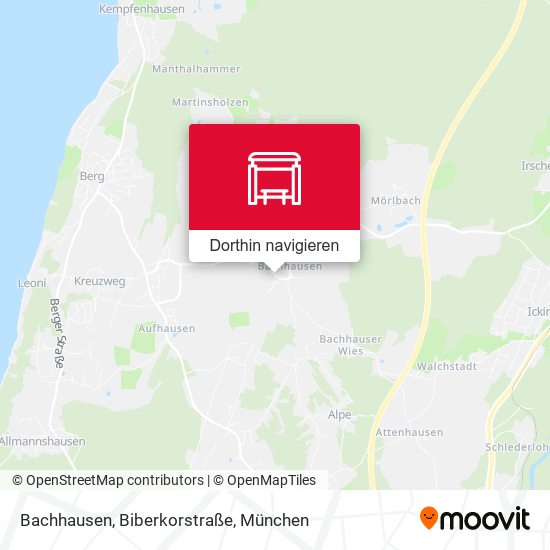 Bachhausen, Biberkorstraße Karte