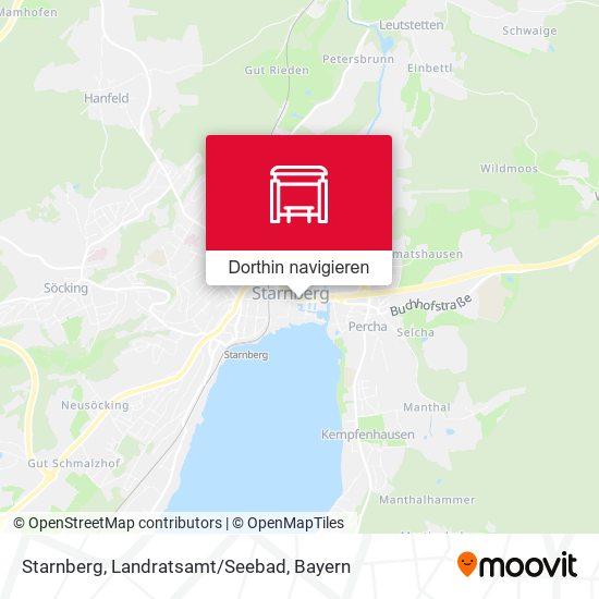 Starnberg, Landratsamt/Seebad Karte
