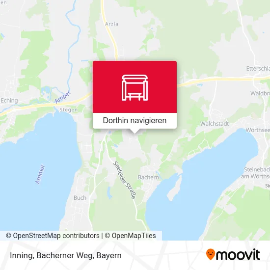 Inning, Bacherner Weg Karte