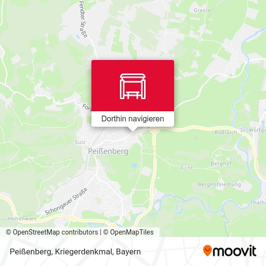 Peißenberg, Kriegerdenkmal Karte