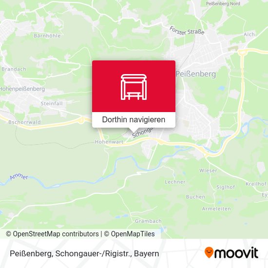 Peißenberg, Schongauer- / Rigistr. Karte