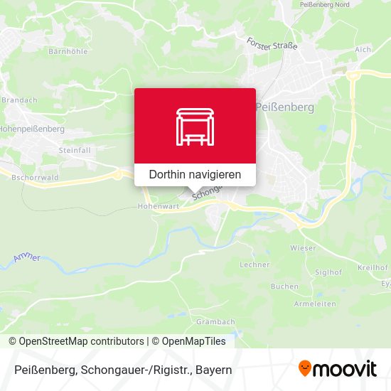 Peißenberg, Schongauer- / Rigistr. Karte