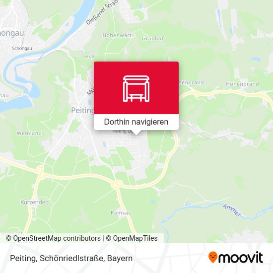 Peiting, Schönriedlstraße Karte