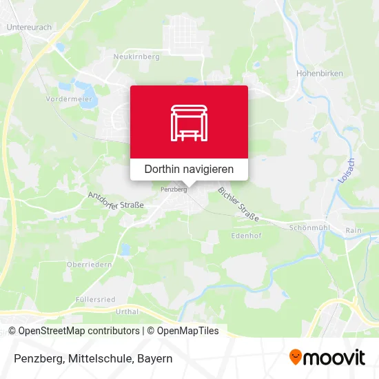 Penzberg, Mittelschule Karte