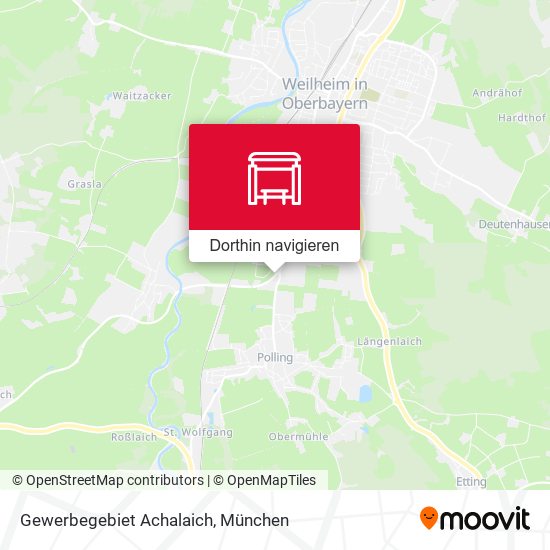 Gewerbegebiet Achalaich Karte