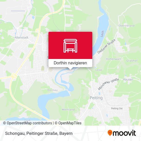 Schongau, Peitinger Straße Karte