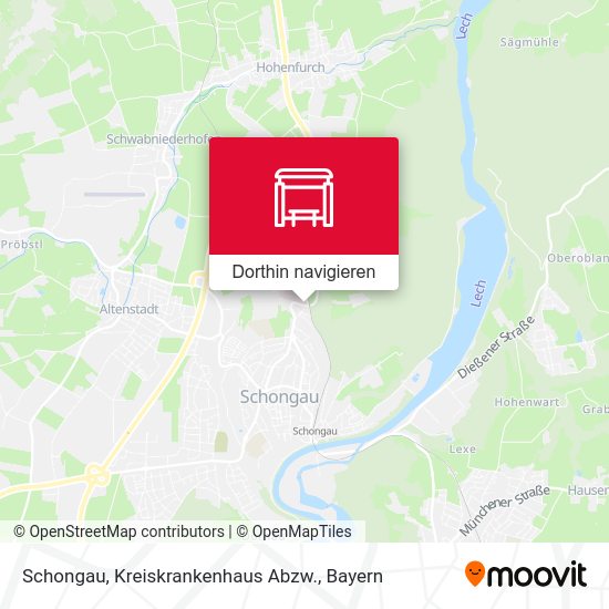 Schongau, Kreiskrankenhaus Abzw. Karte