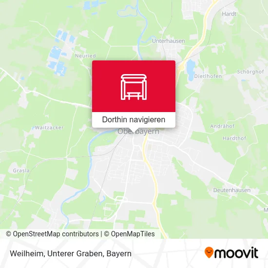 Weilheim, Unterer Graben Karte