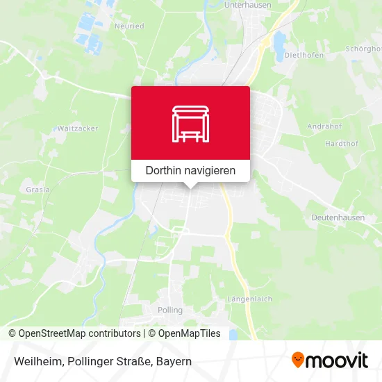 Weilheim, Pollinger Straße Karte