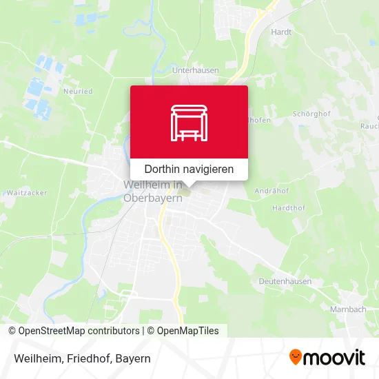 Weilheim, Friedhof Karte