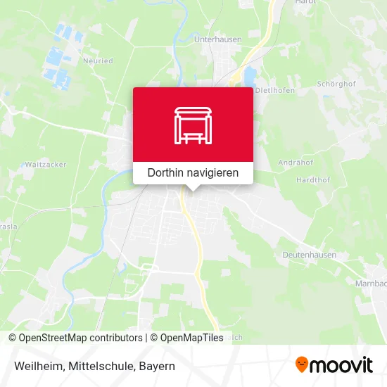 Weilheim, Mittelschule Karte