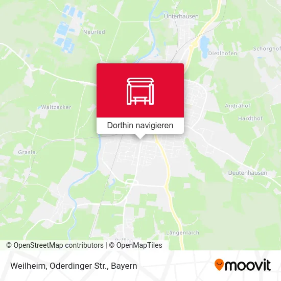 Weilheim, Oderdinger Str. Karte