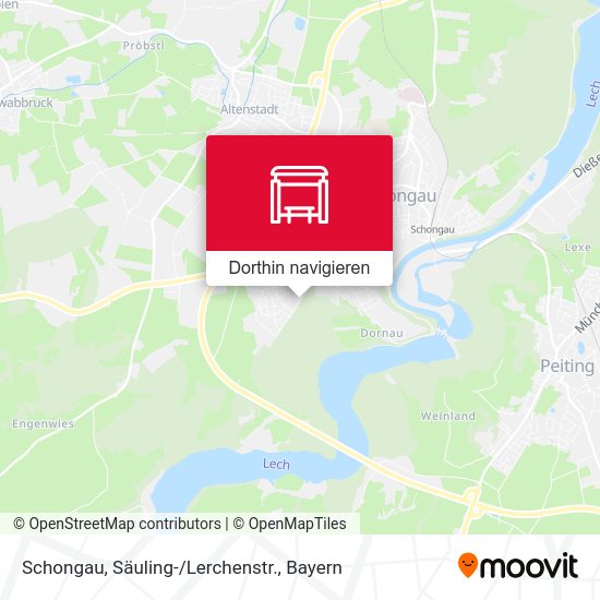Schongau, Säuling-/Lerchenstr. Karte
