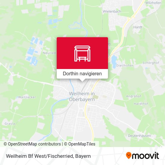 Weilheim Bf West/Fischerried Karte