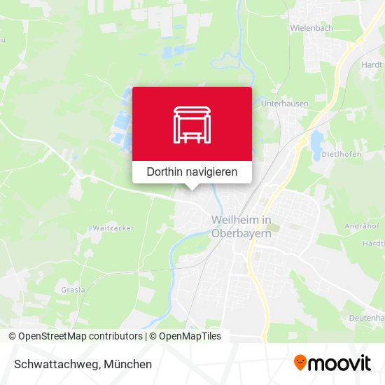 Weilheim, Schwattachweg Karte